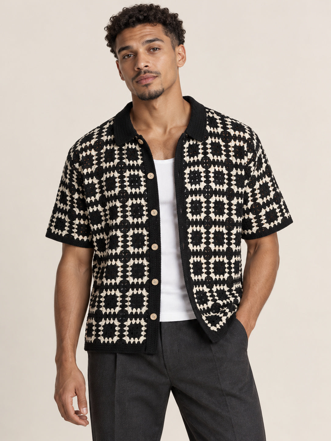 Marlow Crochet Knit Shirt