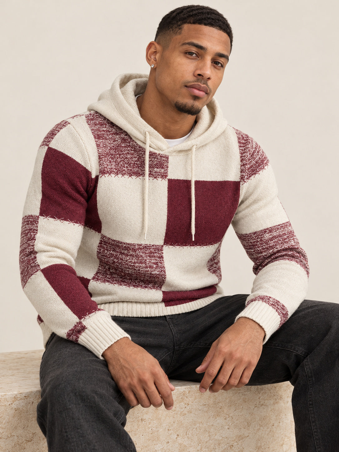 Harbor Patchwork Knit Hoodie