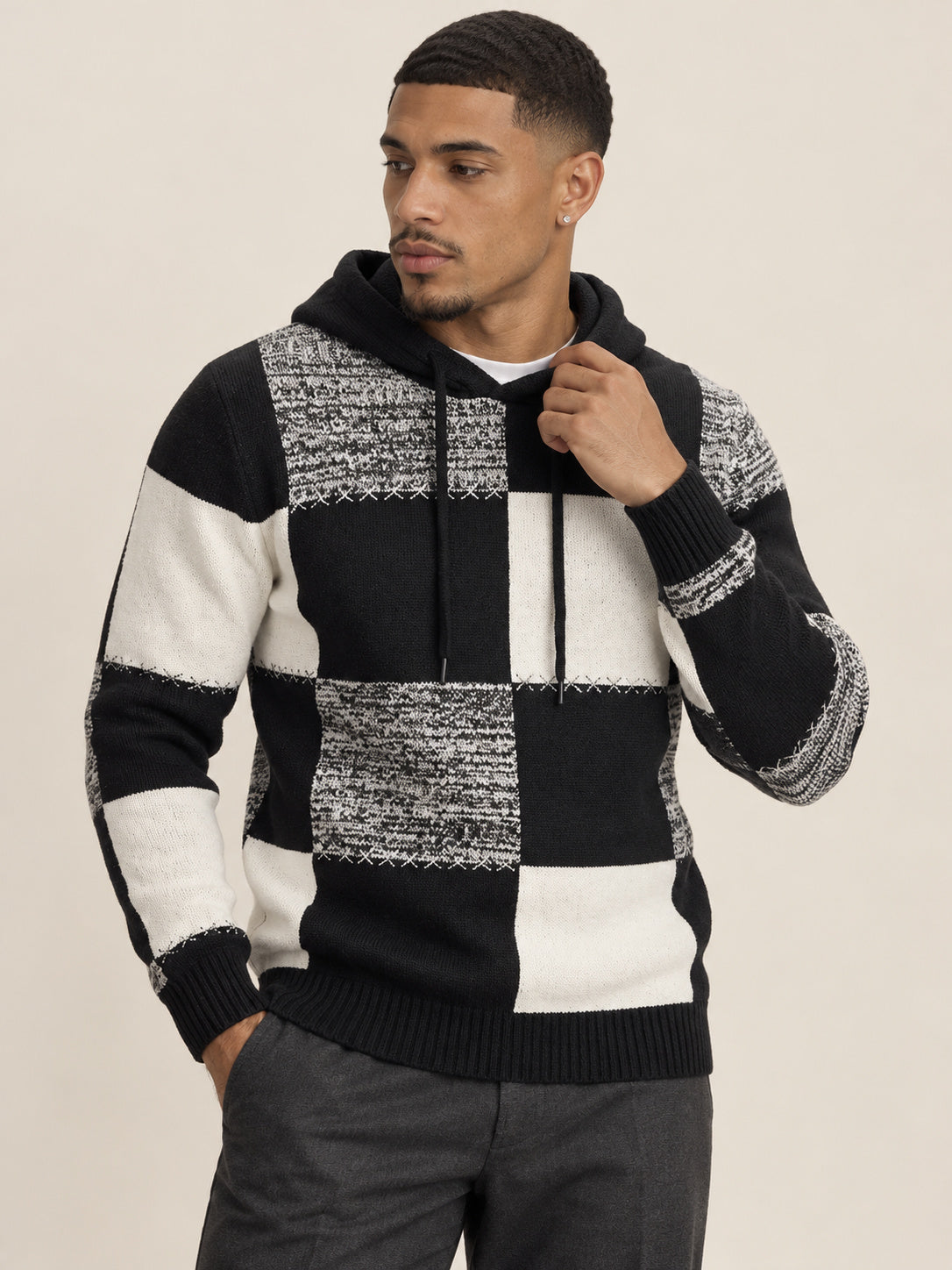 Harbor Patchwork Knit Hoodie