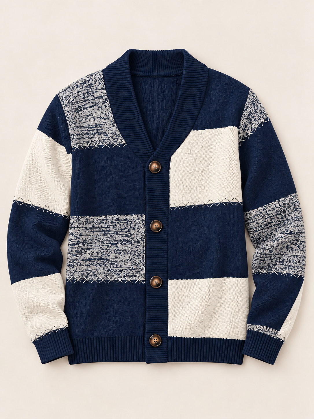 Montclair Patchwork Knit Cardigan