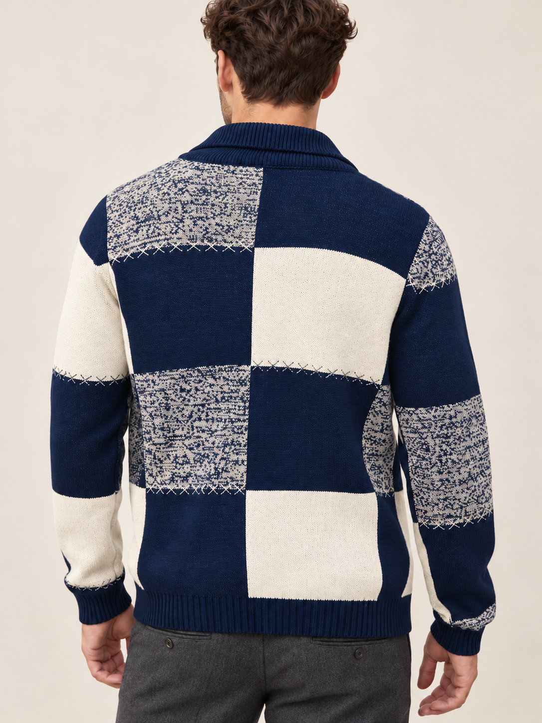 Montclair Patchwork Knit Cardigan