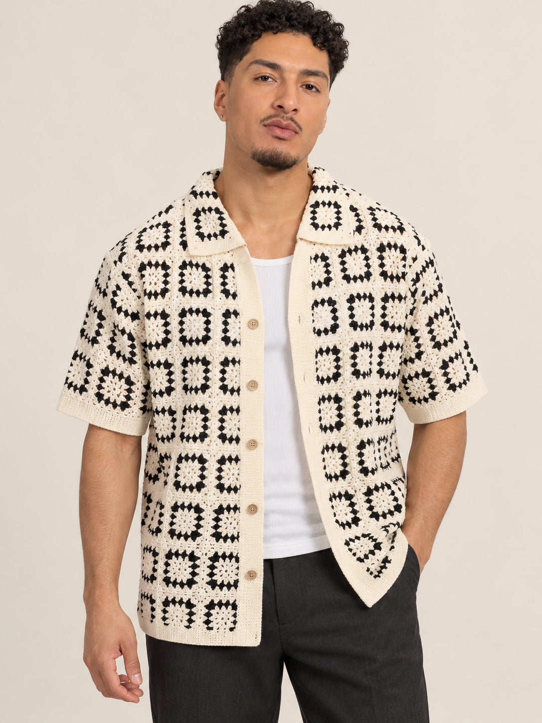 Marlow Crochet Knit Shirt