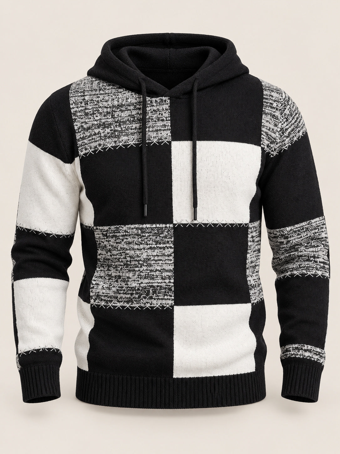 Harbor Patchwork Knit Hoodie