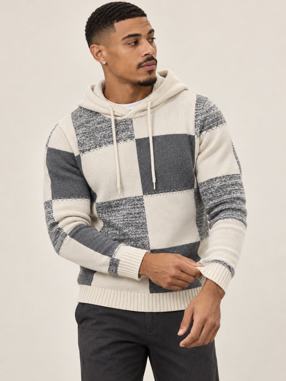 Harbor Patchwork Knit Hoodie