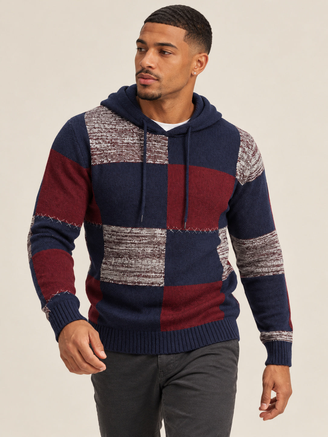 Harbor Patchwork Knit Hoodie