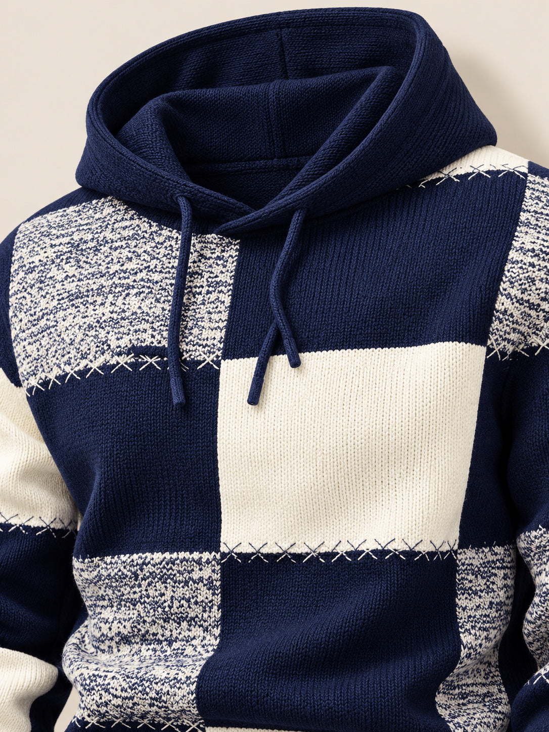 Harbor Patchwork Knit Hoodie