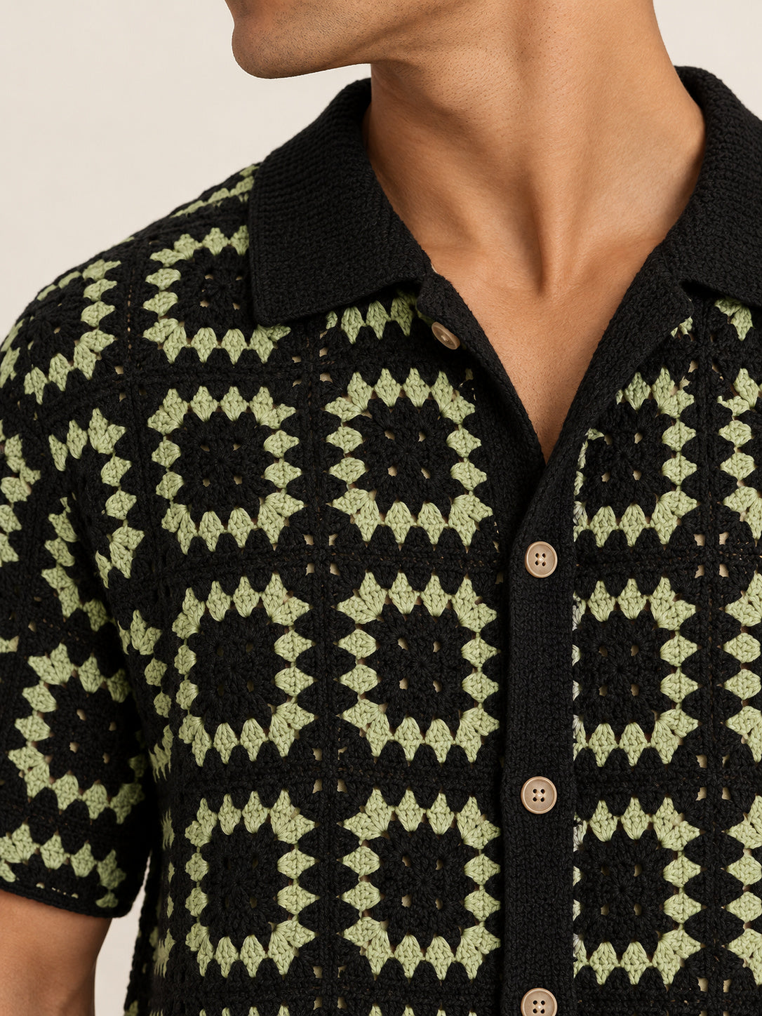 Marlow Crochet Knit Shirt