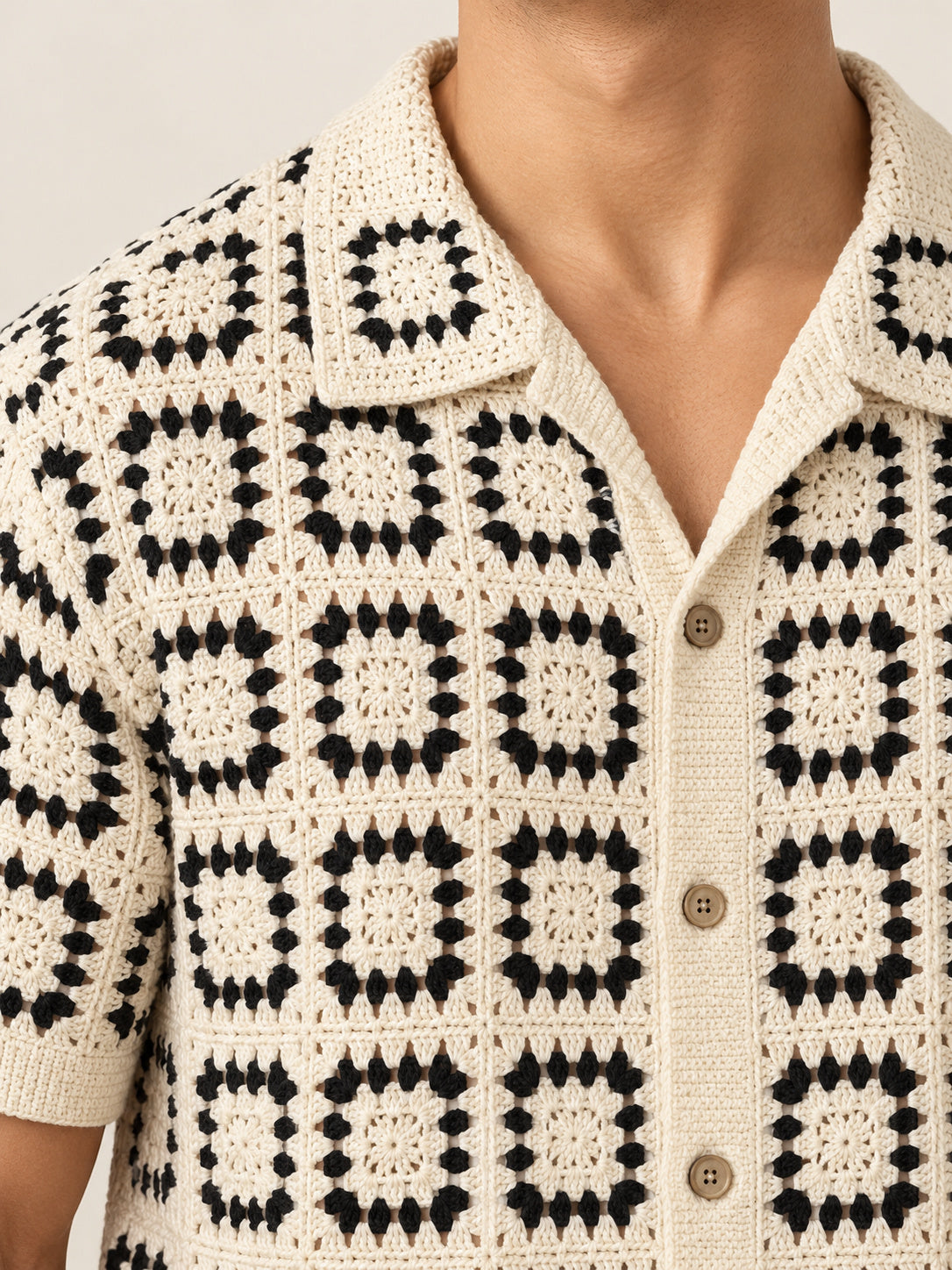 Marlow Crochet Knit Shirt