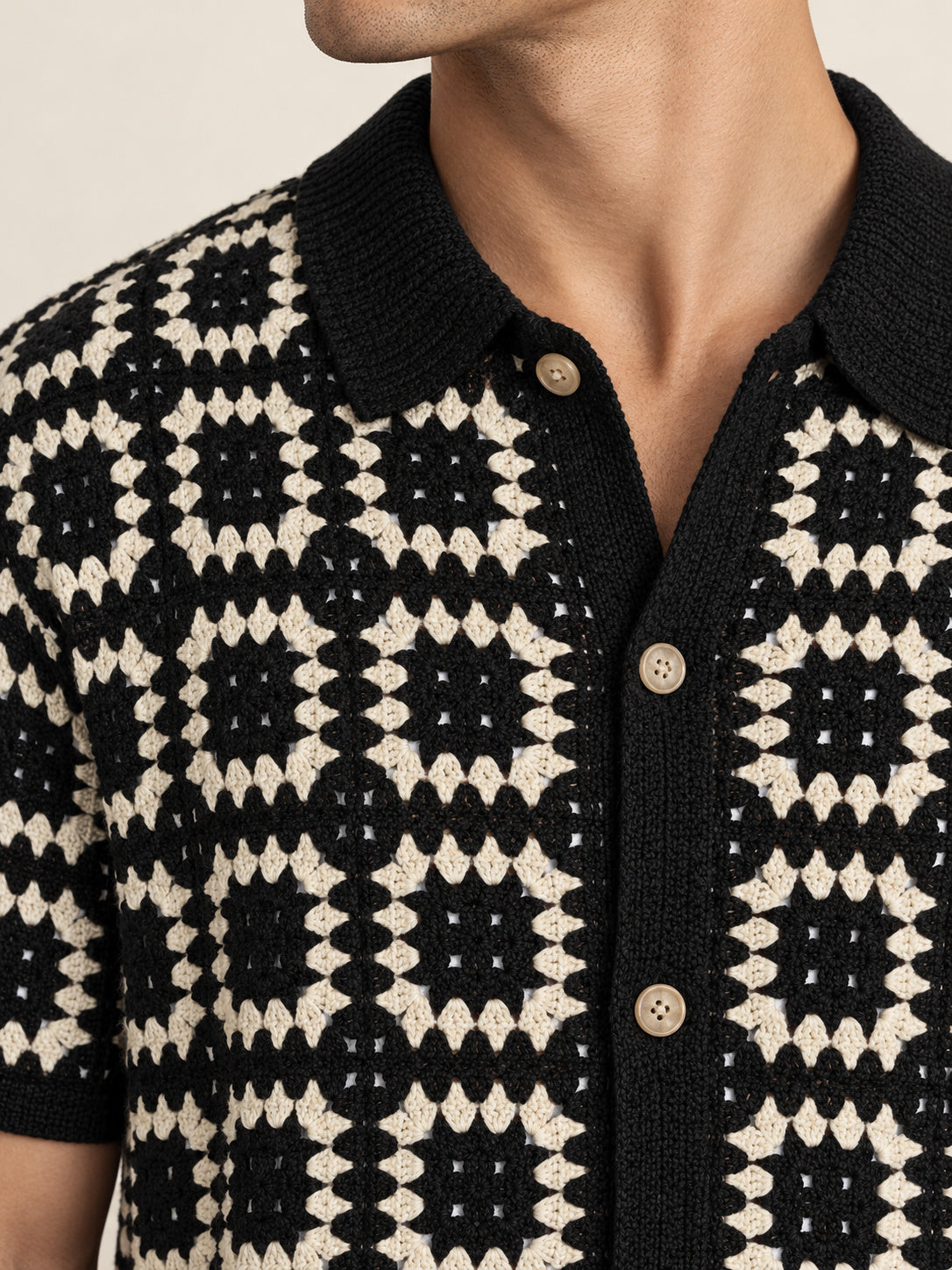 Marlow Crochet Knit Shirt