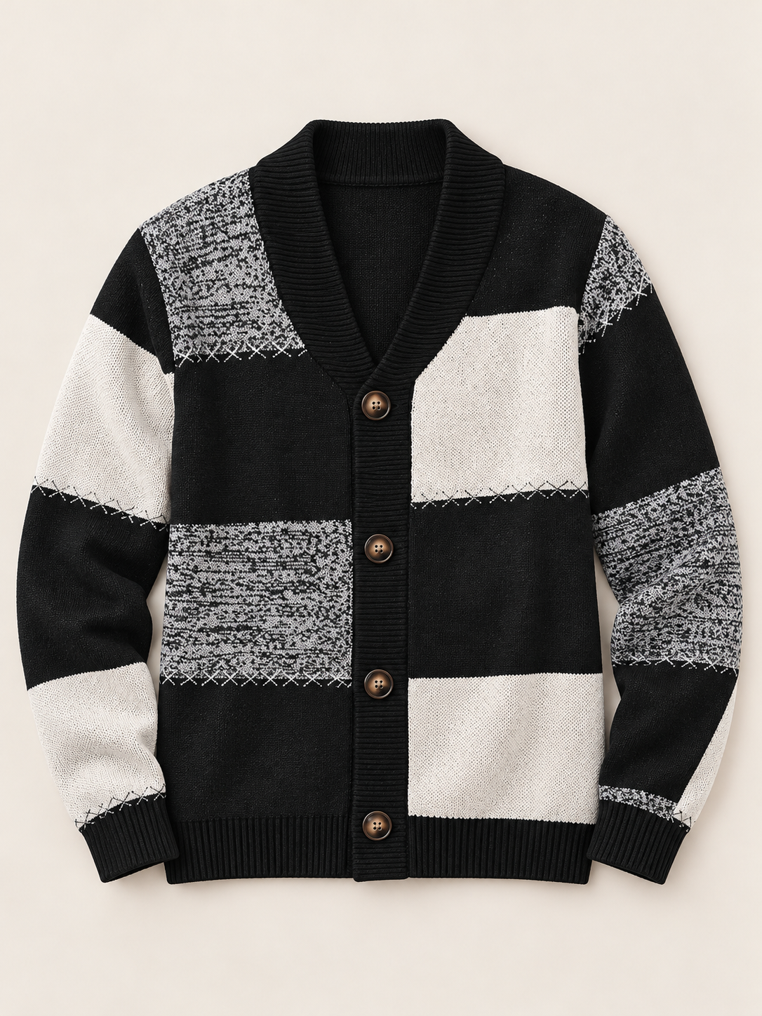 Montclair Patchwork Knit Cardigan