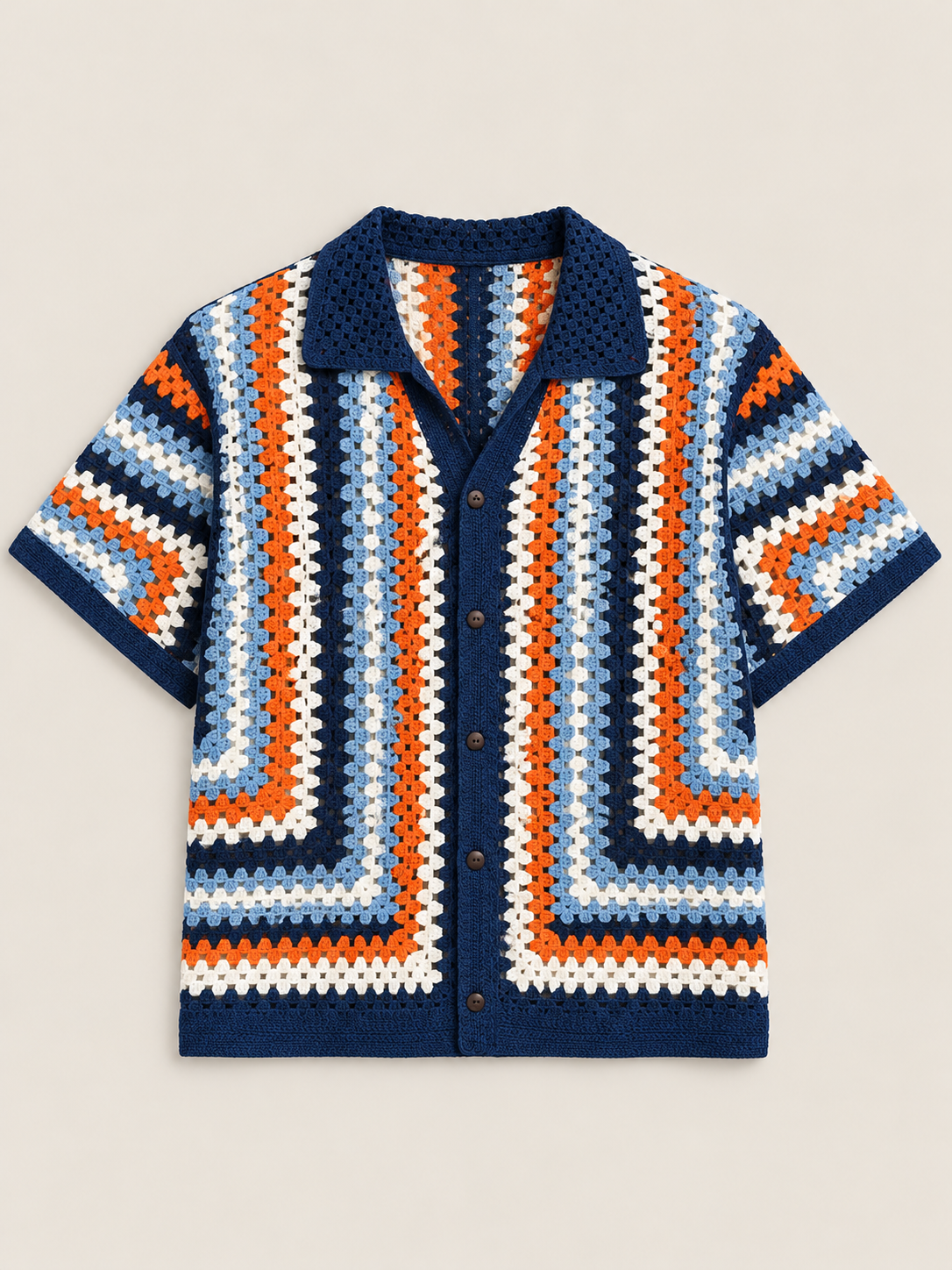Riviera Multicolor Crochet Shirt