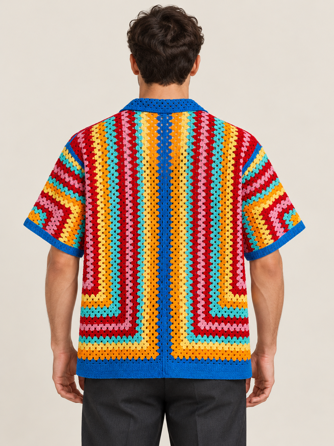 Riviera Multicolor Crochet Shirt
