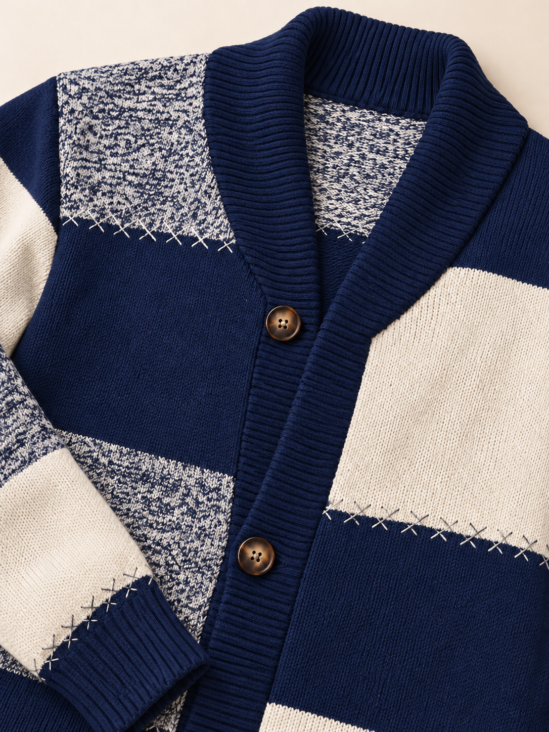 Montclair Patchwork Knit Cardigan