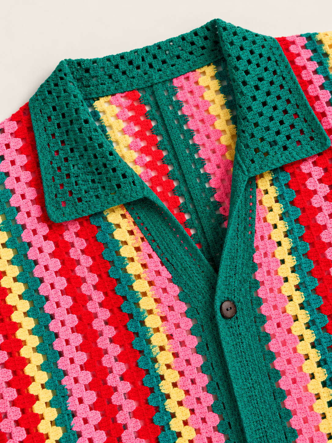 Riviera Multicolor Crochet Shirt