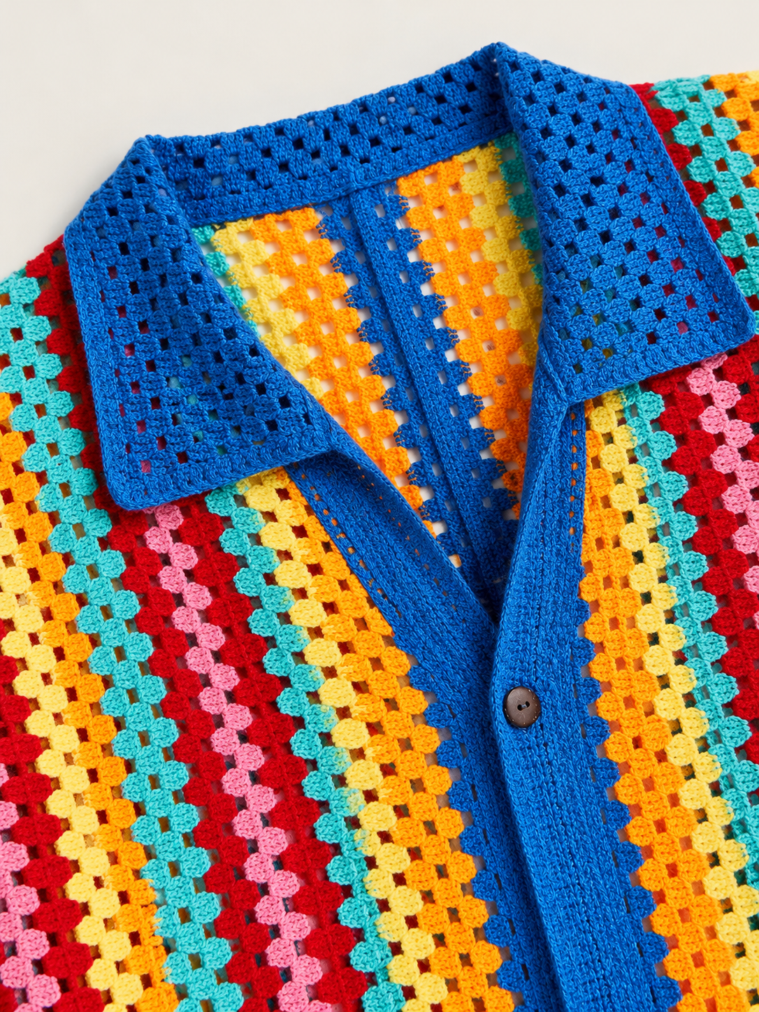 Riviera Multicolor Crochet Shirt