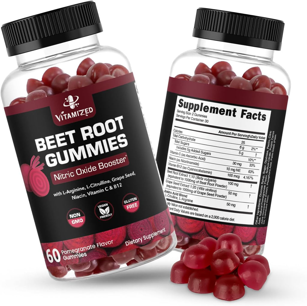 VITAMIZED Beetroot Gummies - Nitric Oxide Supplement