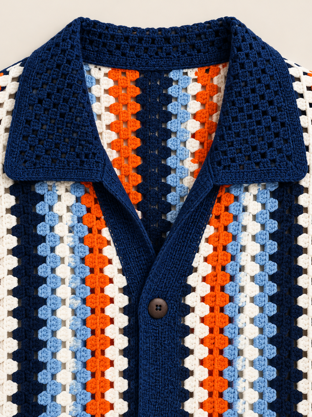 Riviera Multicolor Crochet Shirt