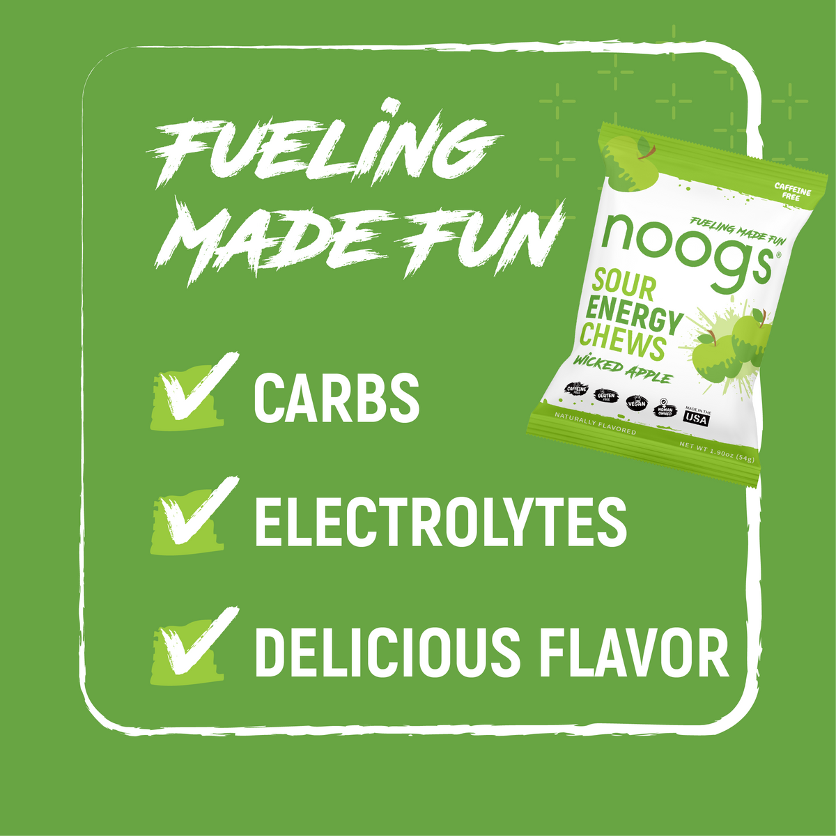 Wicked Apple Sour Energy Chews