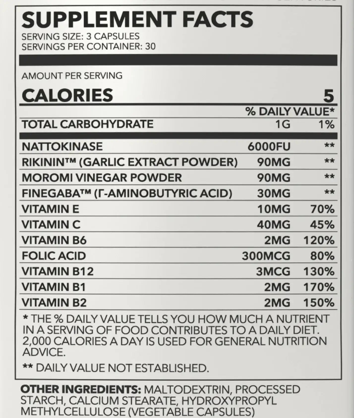 Nattokinase Blend 6,000 FU Cardiovascular Support Capsules